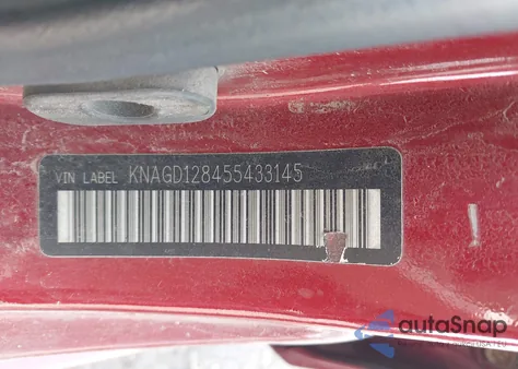 2005 Kia Optima Ex V6/Lx V6 z USA, uszkodzony, nr VIN KNAGD128455433145